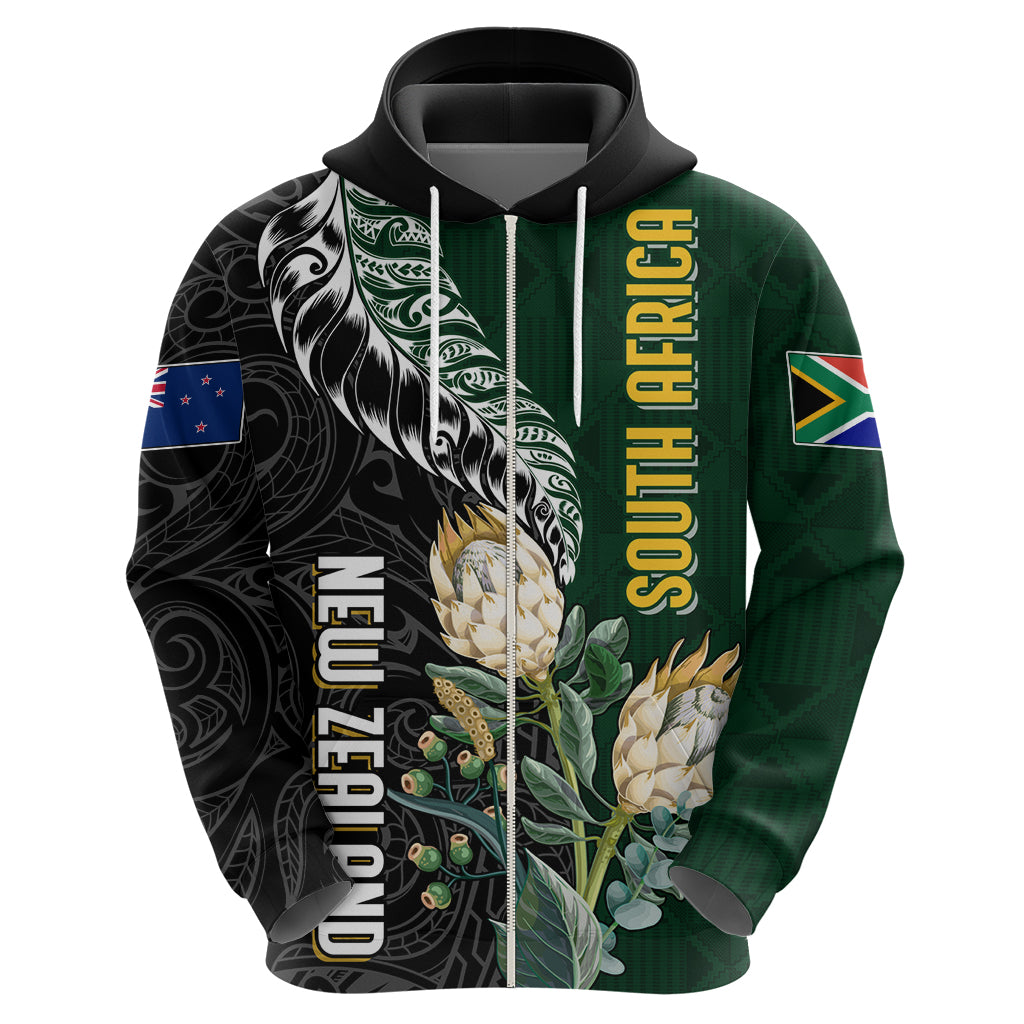 Custom South Africa Mix New Zealand Rugby 2023 Hoodie World Cup Greatest Rivalry LT7