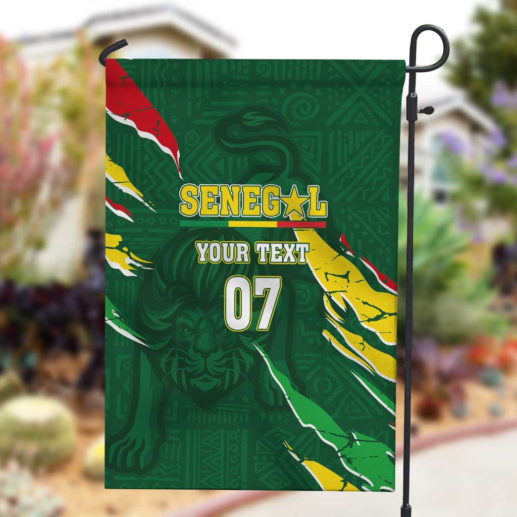 Custom Senegal Football Garden Flag Nations Cup 2024 Tranga Lions LT7