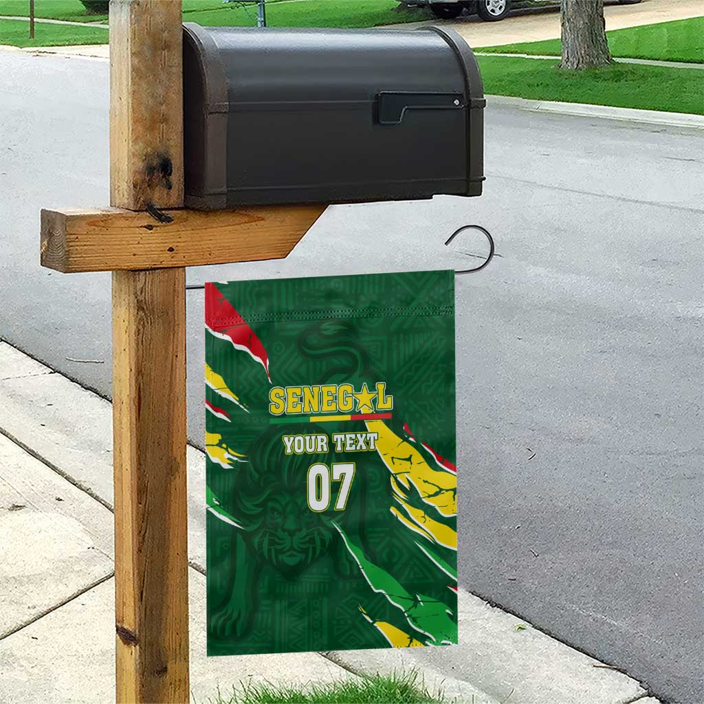 Custom Senegal Football Garden Flag Nations Cup 2024 Tranga Lions LT7