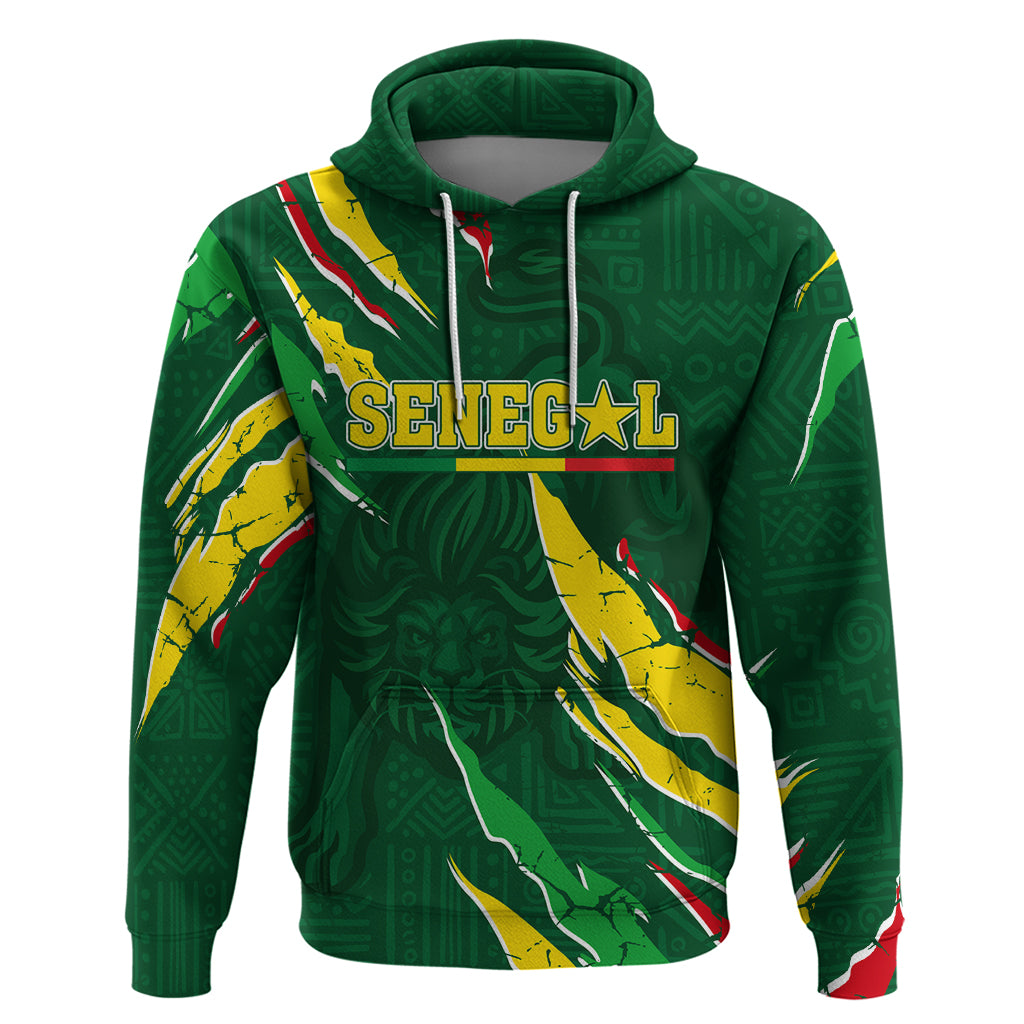 Custom Senegal Football Hoodie Nations Cup 2024 Tranga Lions LT7