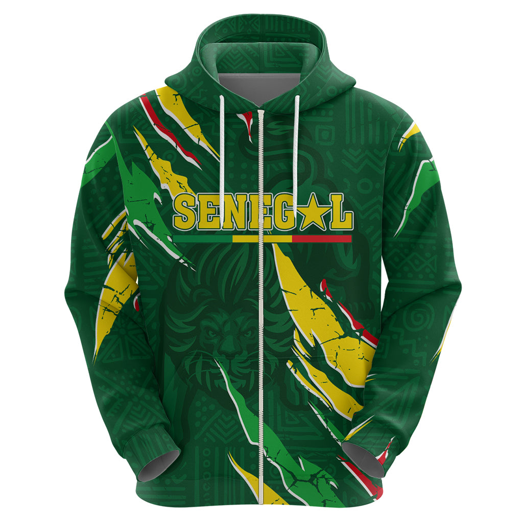Custom Senegal Football Hoodie Nations Cup 2024 Tranga Lions LT7
