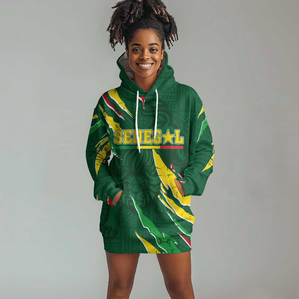 Custom Senegal Football Hoodie Dress Nations Cup 2024 Tranga Lions LT7