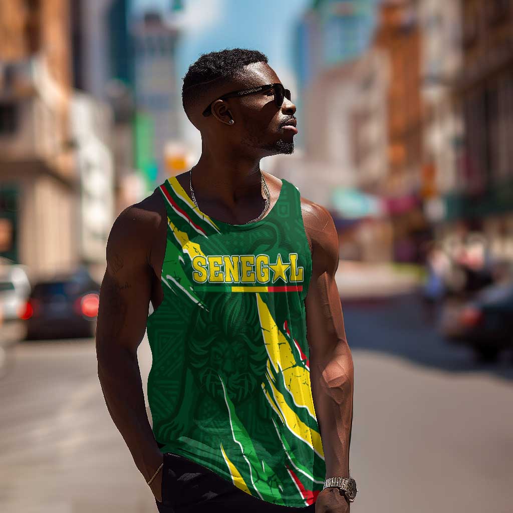 Custom Senegal Football Men Tank Top Nations Cup 2024 Tranga Lions LT7