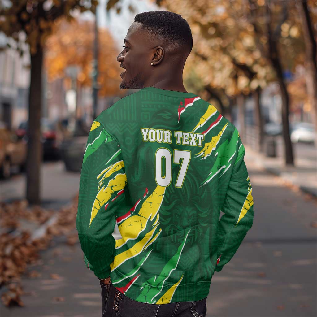Custom Senegal Football Sweatshirt Nations Cup 2024 Tranga Lions LT7
