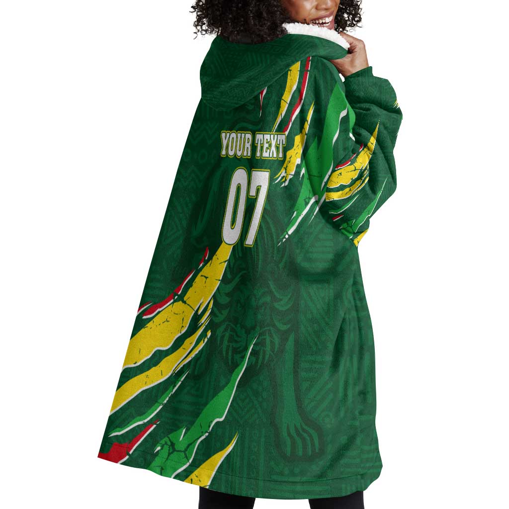 Custom Senegal Football Wearable Blanket Hoodie Nations Cup 2024 Tranga Lions LT7