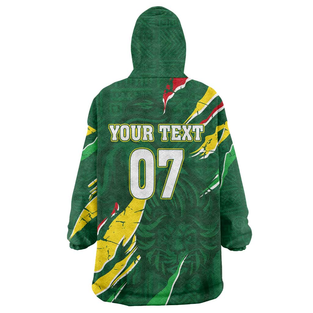 Custom Senegal Football Wearable Blanket Hoodie Nations Cup 2024 Tranga Lions LT7