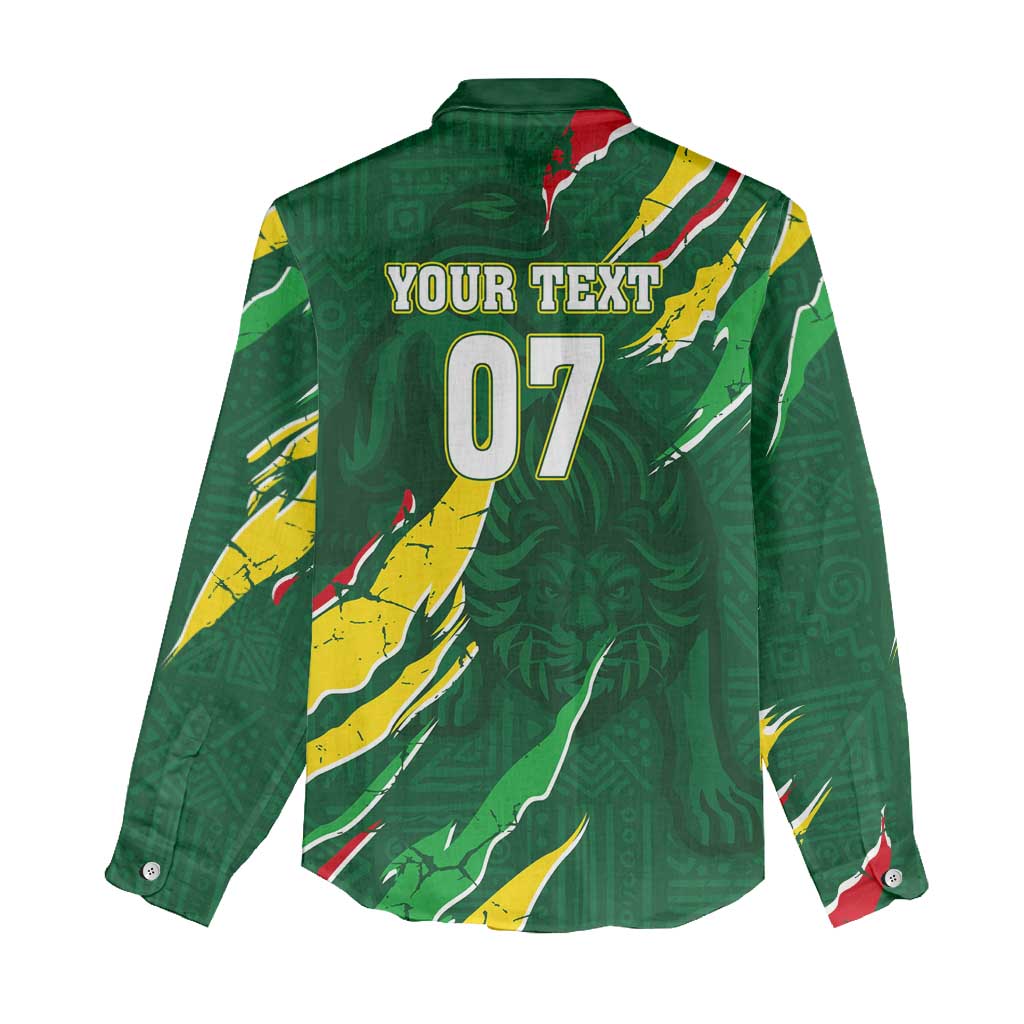 Custom Senegal Football Women Casual Shirt Nations Cup 2024 Tranga Lions LT7