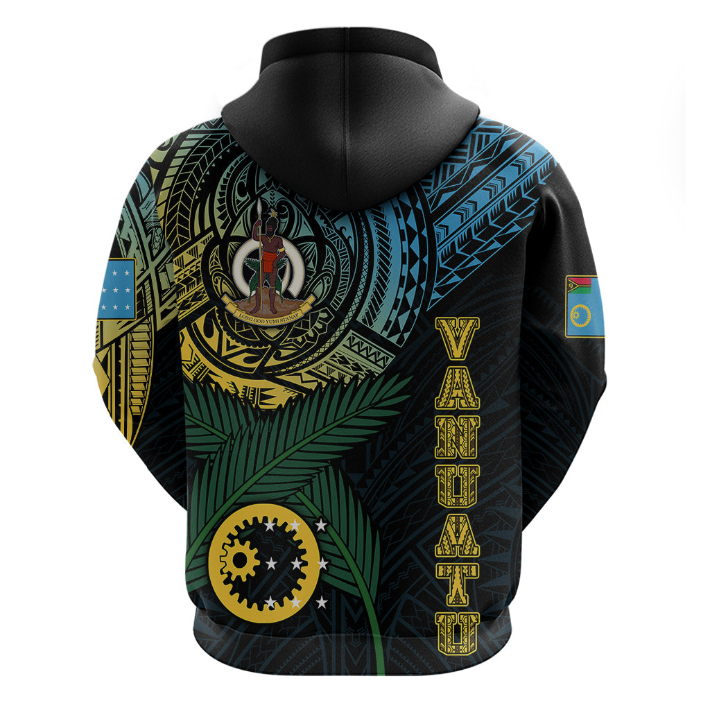 Custom Vanuatu Hoodie Turtle Chest Tattoo Flag Color - Sanma LT7
