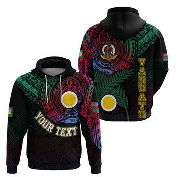 Custom Vanuatu Hoodie Turtle Chest Tattoo Flag Color - Shefa LT7