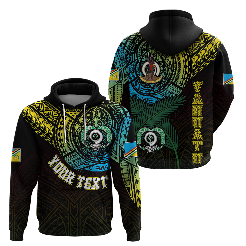 Custom Vanuatu Hoodie Turtle Chest Tattoo Flag Color - Torba LT7