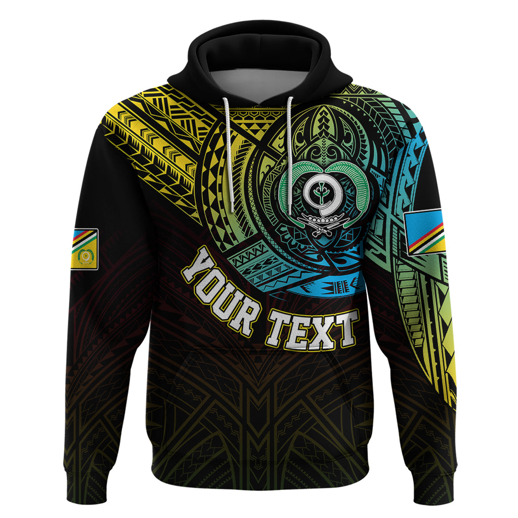 Custom Vanuatu Hoodie Turtle Chest Tattoo Flag Color - Torba LT7