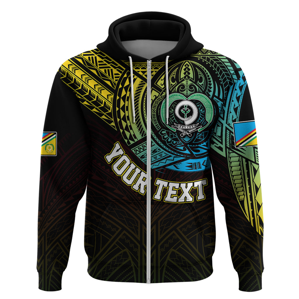 Custom Vanuatu Hoodie Turtle Chest Tattoo Flag Color - Torba LT7