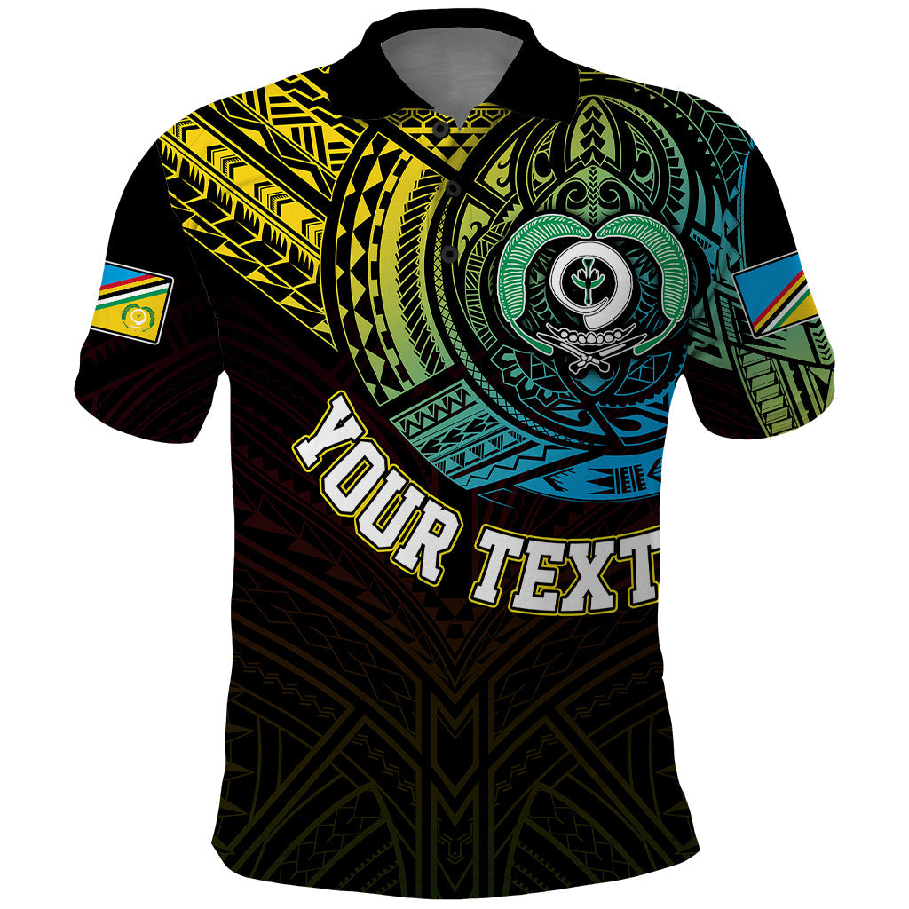 Custom Vanuatu Polo Shirt Turtle Chest Tattoo Flag Color Torba LT7