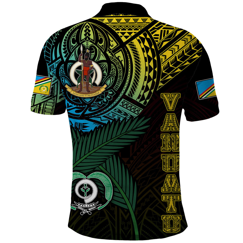 Custom Vanuatu Polo Shirt Turtle Chest Tattoo Flag Color Torba LT7