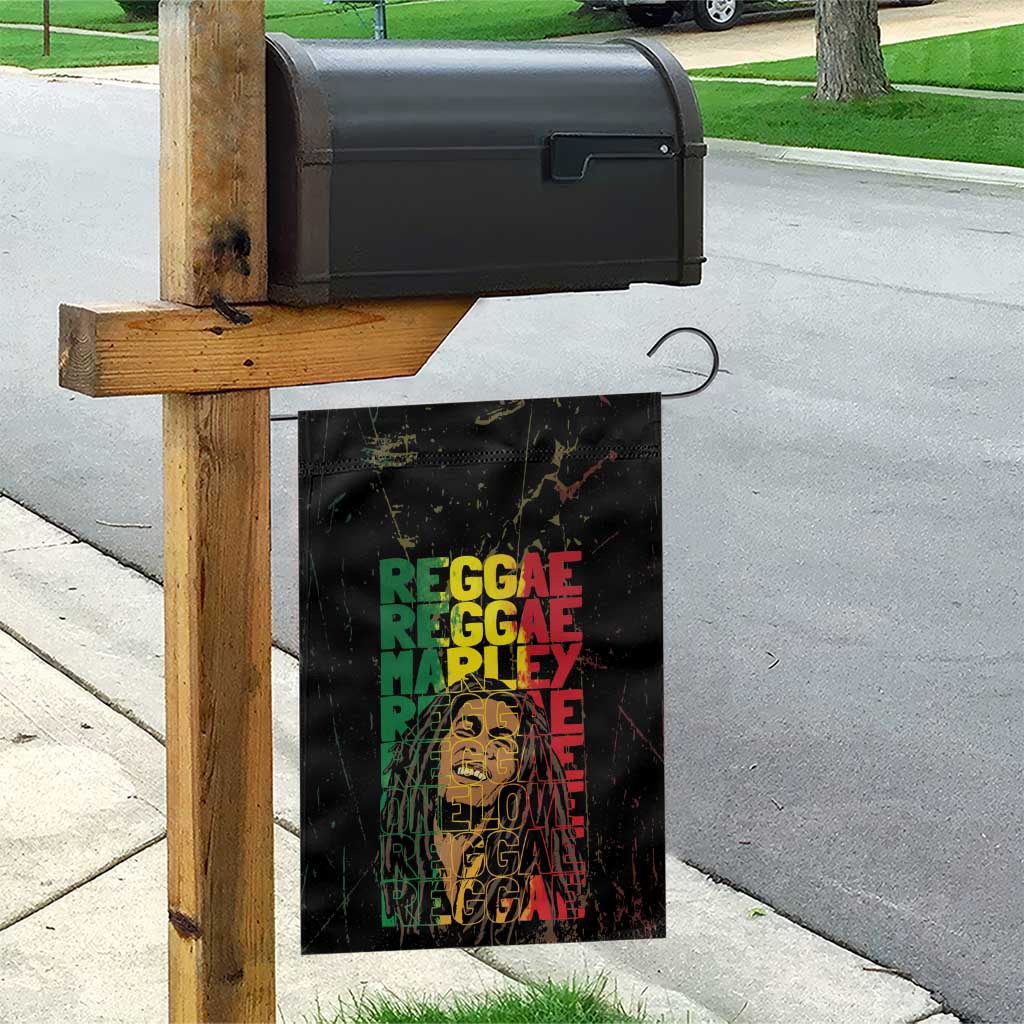 Reggae King Marley Garden Flag Typeset Grunge Style LT7