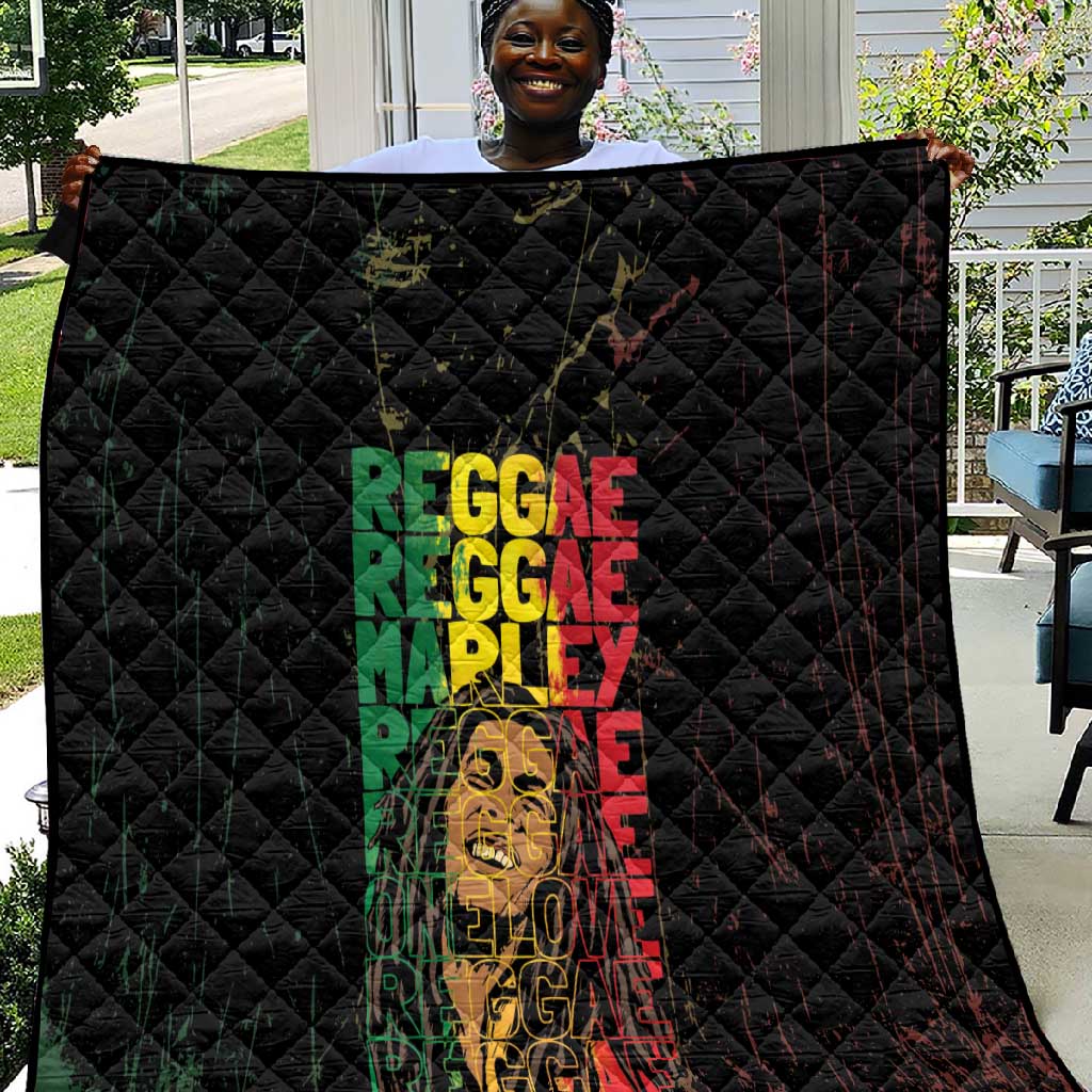Reggae King Marley Quilt Typeset Grunge Style LT7