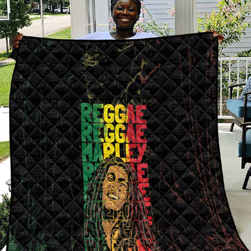 Reggae King Marley Quilt Typeset Grunge Style LT7