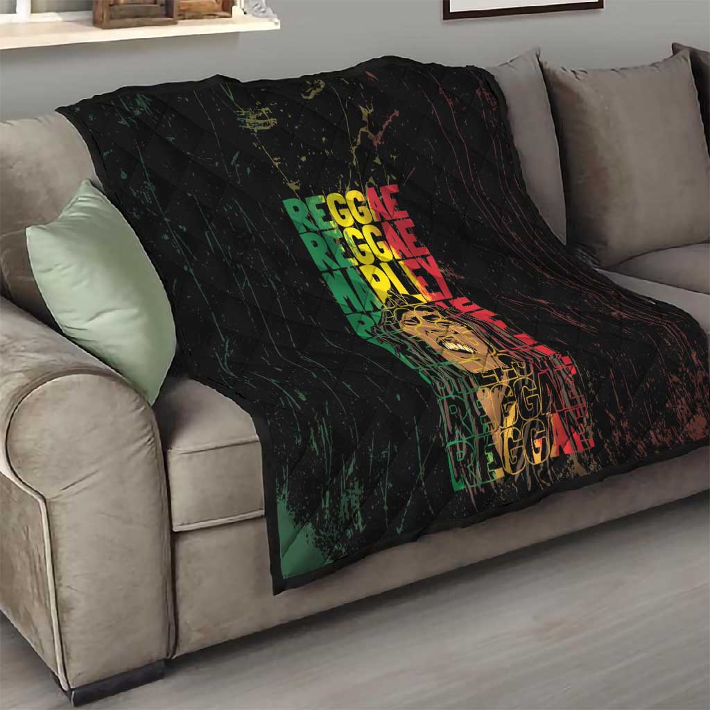 Reggae King Marley Quilt Typeset Grunge Style LT7