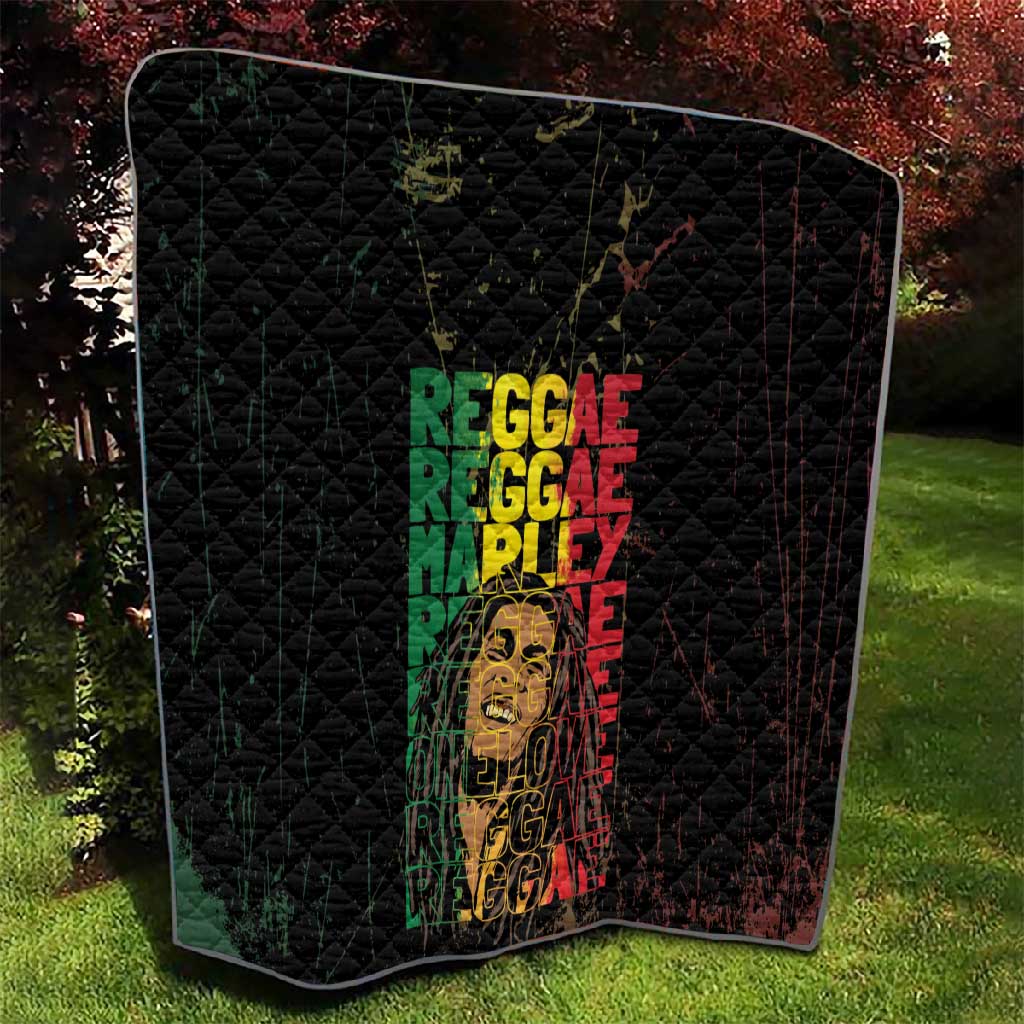Reggae King Marley Quilt Typeset Grunge Style LT7