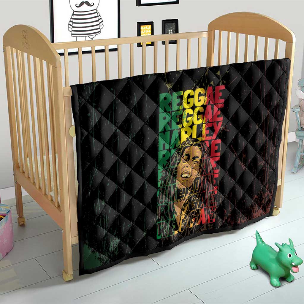 Reggae King Marley Quilt Typeset Grunge Style LT7