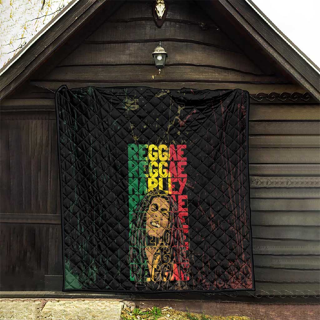 Reggae King Marley Quilt Typeset Grunge Style LT7