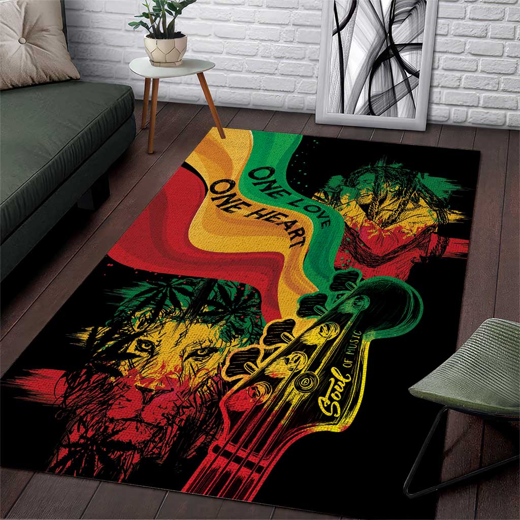 Reggae Day Area Rug One Love One Heart LT7