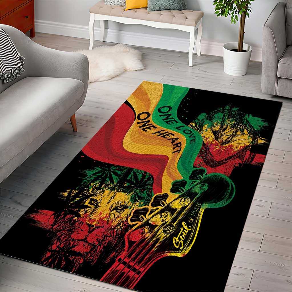 Reggae Day Area Rug One Love One Heart LT7