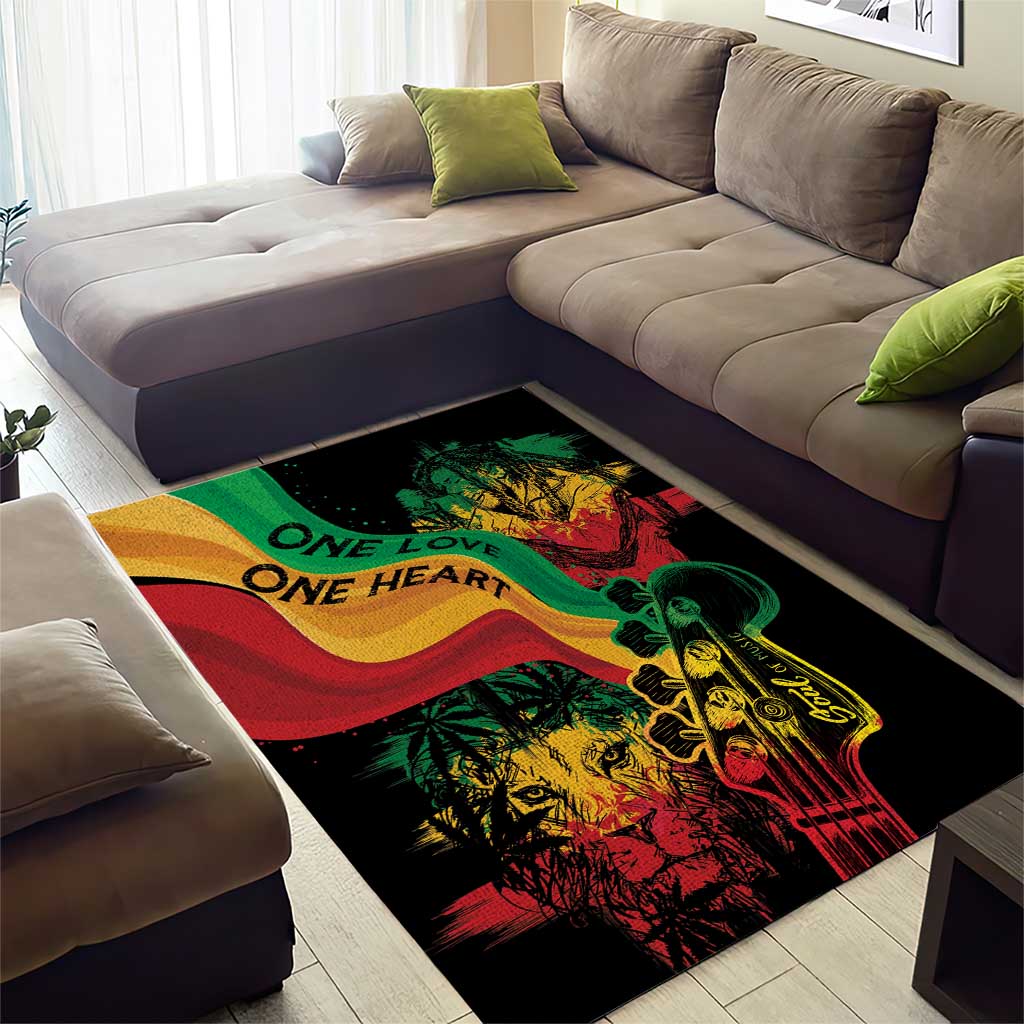 Reggae Day Area Rug One Love One Heart LT7