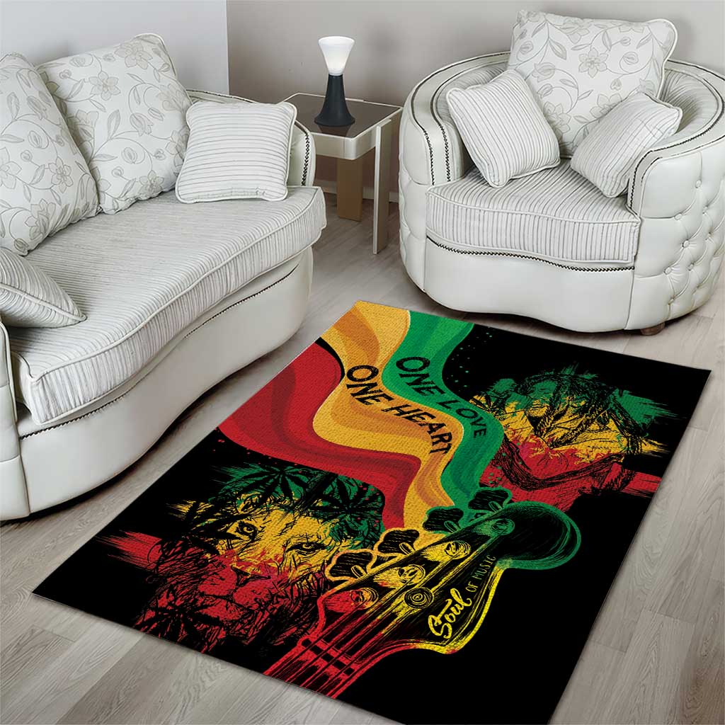 Reggae Day Area Rug One Love One Heart LT7