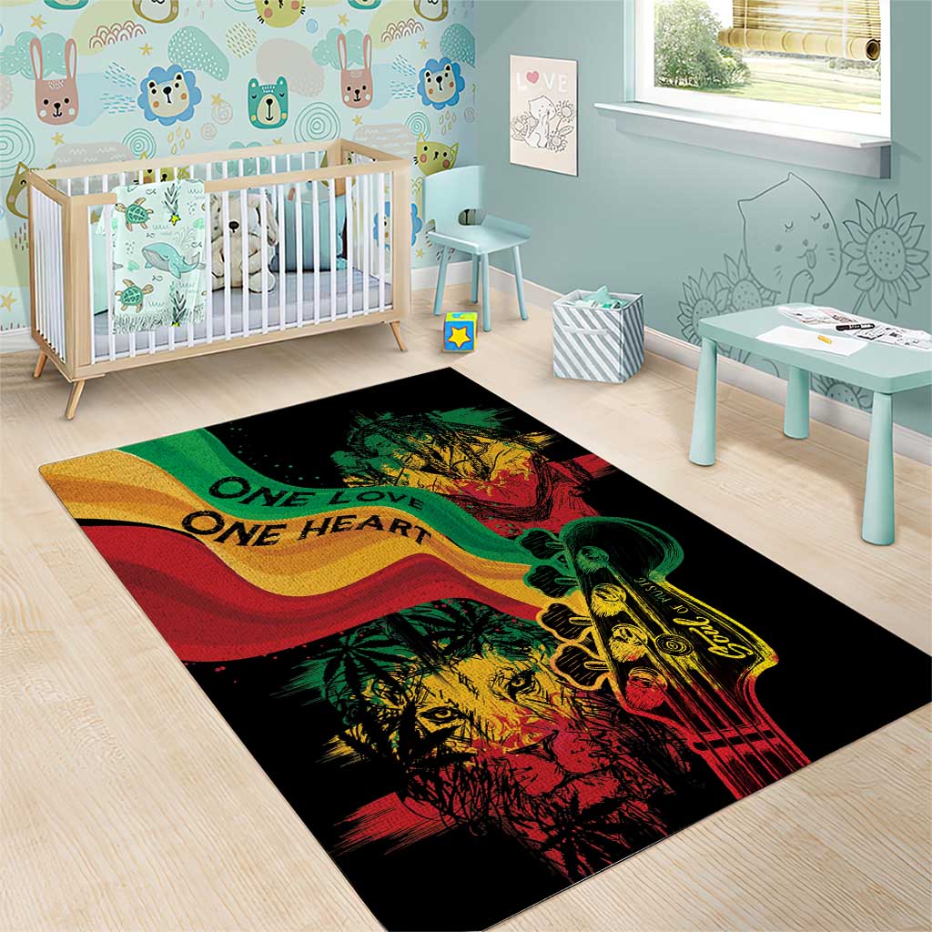 Reggae Day Area Rug One Love One Heart LT7