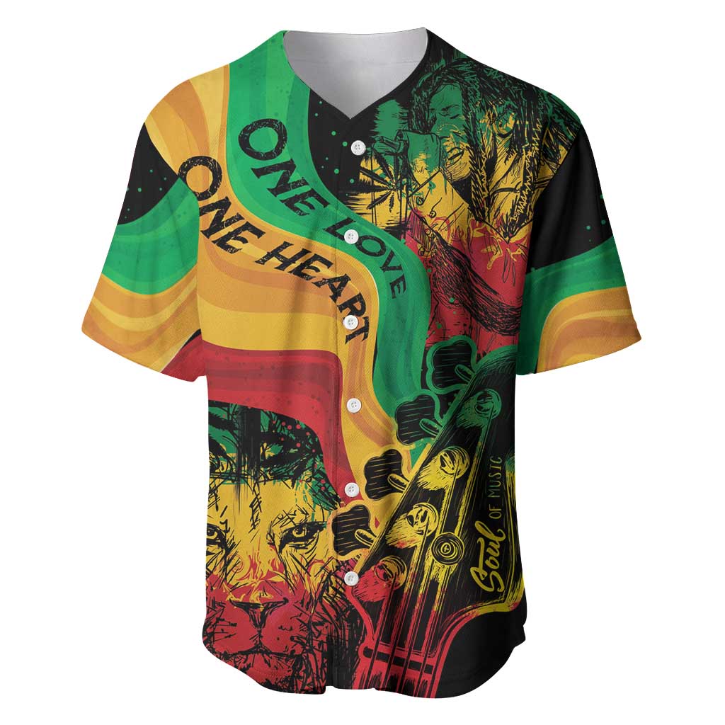 Reggae Day Baseball Jersey One Love One Heart LT7