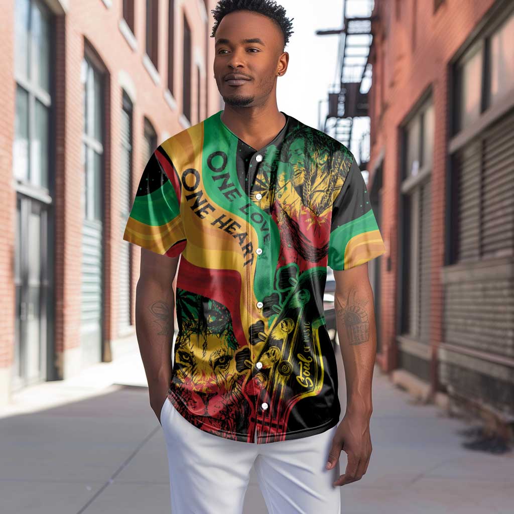 Reggae Day Baseball Jersey One Love One Heart LT7