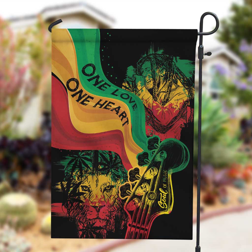 Reggae Day Garden Flag One Love One Heart LT7