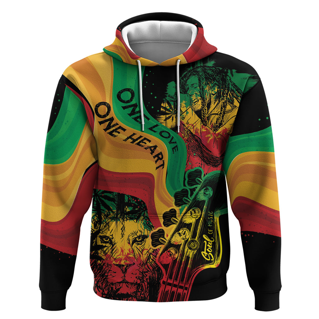 Reggae Day Hoodie One Love One Heart LT7