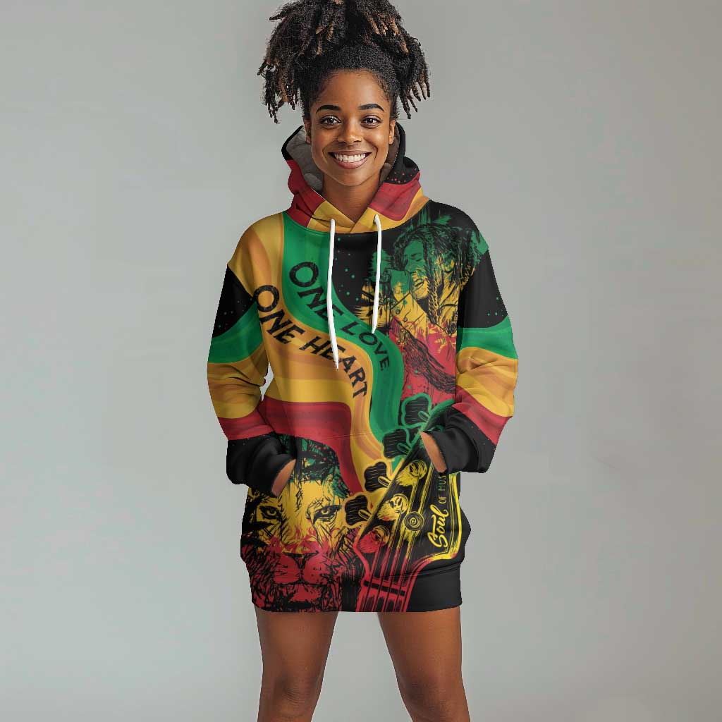 Reggae Day Hoodie Dress One Love One Heart LT7