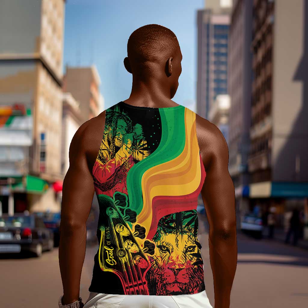 Reggae Day Men Tank Top One Love One Heart LT7
