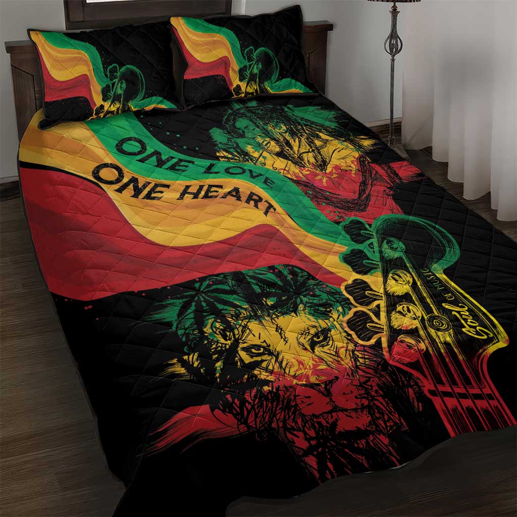 Reggae Day Quilt Bed Set One Love One Heart LT7