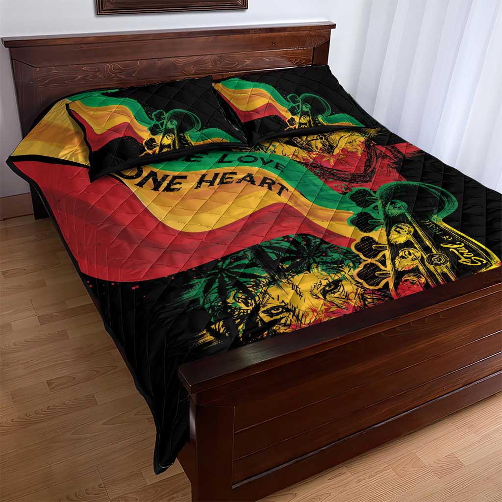 Reggae Day Quilt Bed Set One Love One Heart LT7