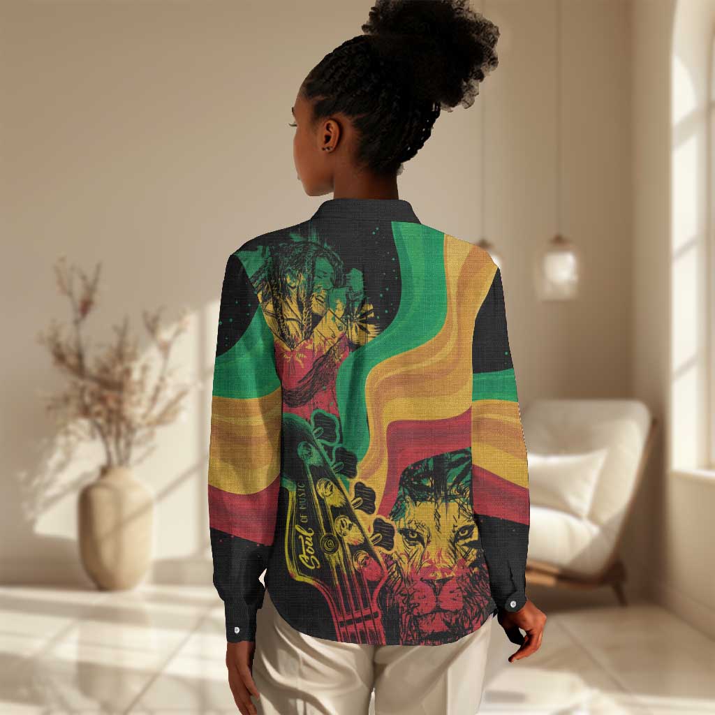 Reggae Day Women Casual Shirt One Love One Heart LT7