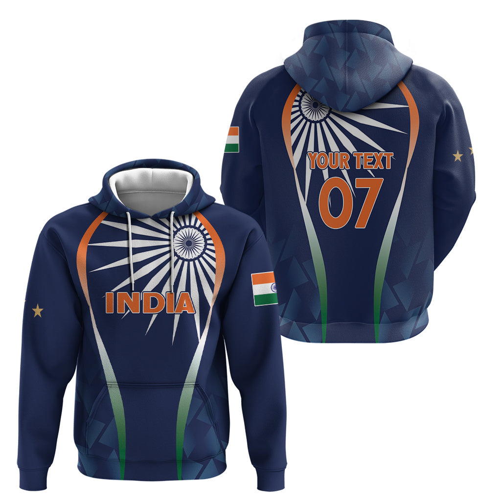 India Cricket World Cup 2024 Hoodie Men In Blue Dynamic LT7