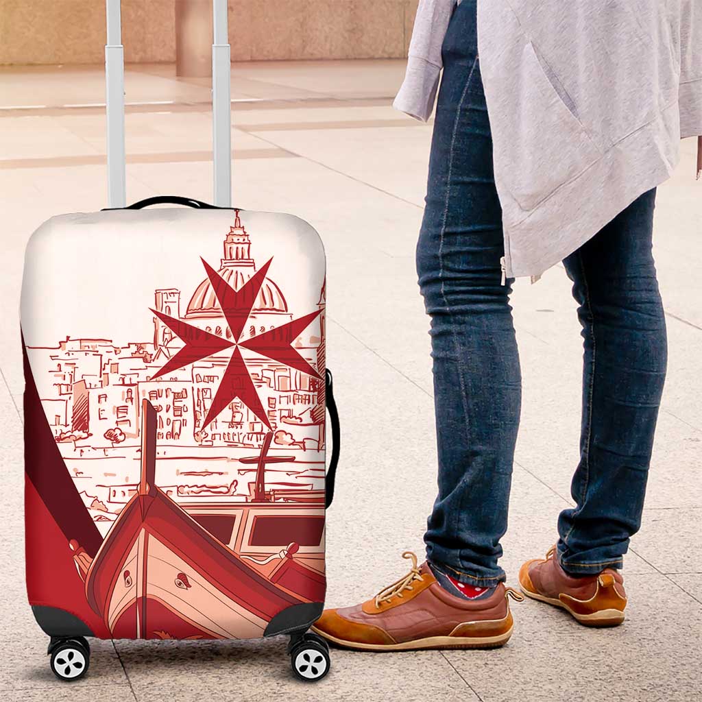 Inhobbok Malta Luggage Cover Valetta Scenery LT7