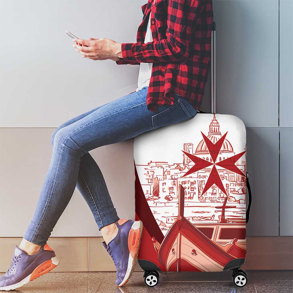 Inhobbok Malta Luggage Cover Valetta Scenery LT7