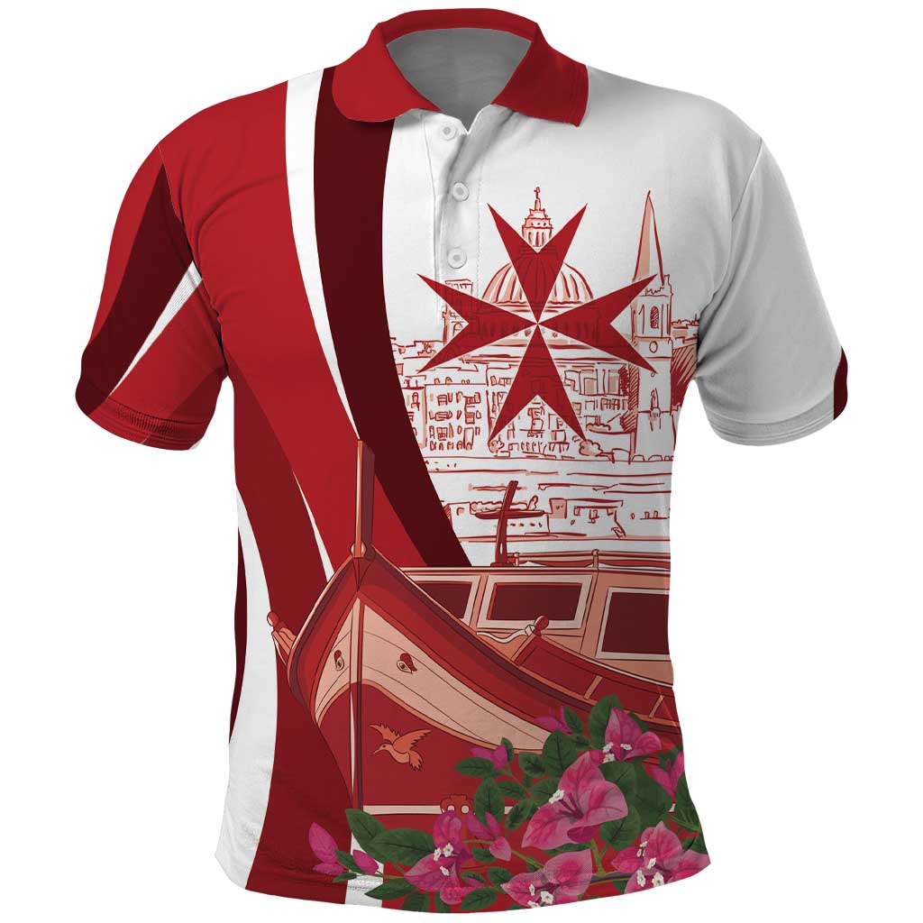 Inhobbok Malta Personalized Polo Shirt Valetta Scenery LT7