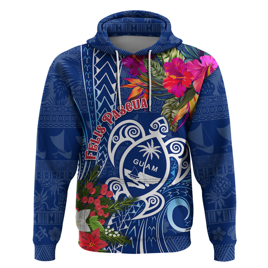 Guam Christmas Hoodie Turtle Mix Tapa Felis Pasgua LT7