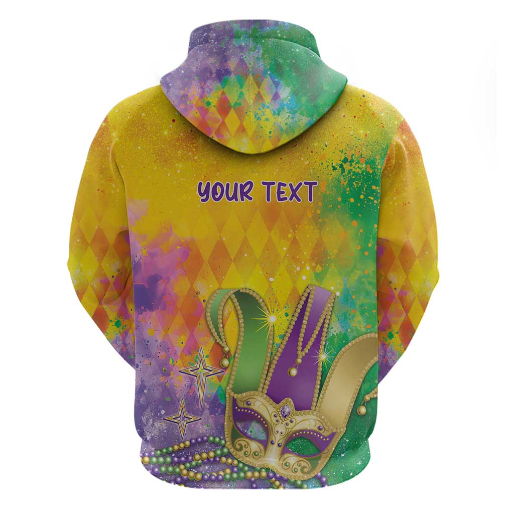 Mardi Gras Hoodie Watercolor Mix - Carnival Bling LT7