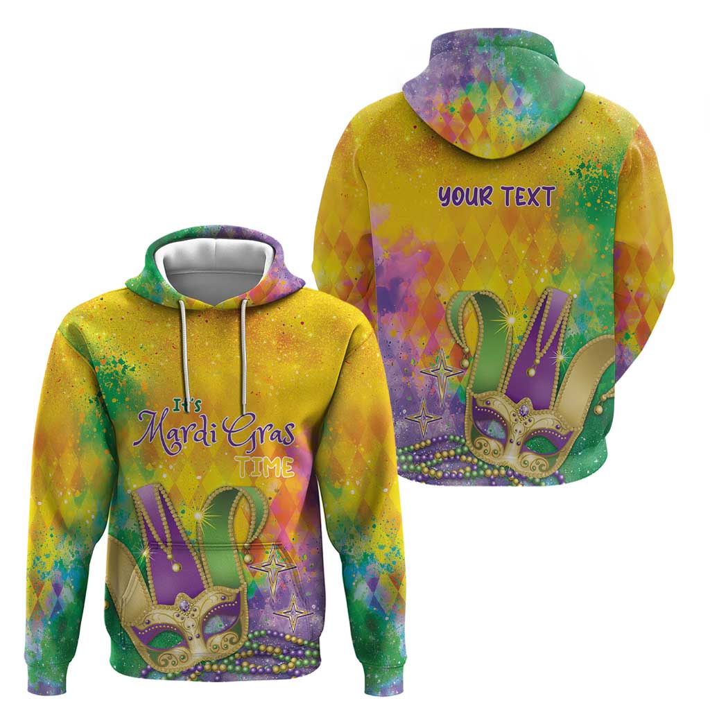 Mardi Gras Hoodie Watercolor Mix - Carnival Bling LT7