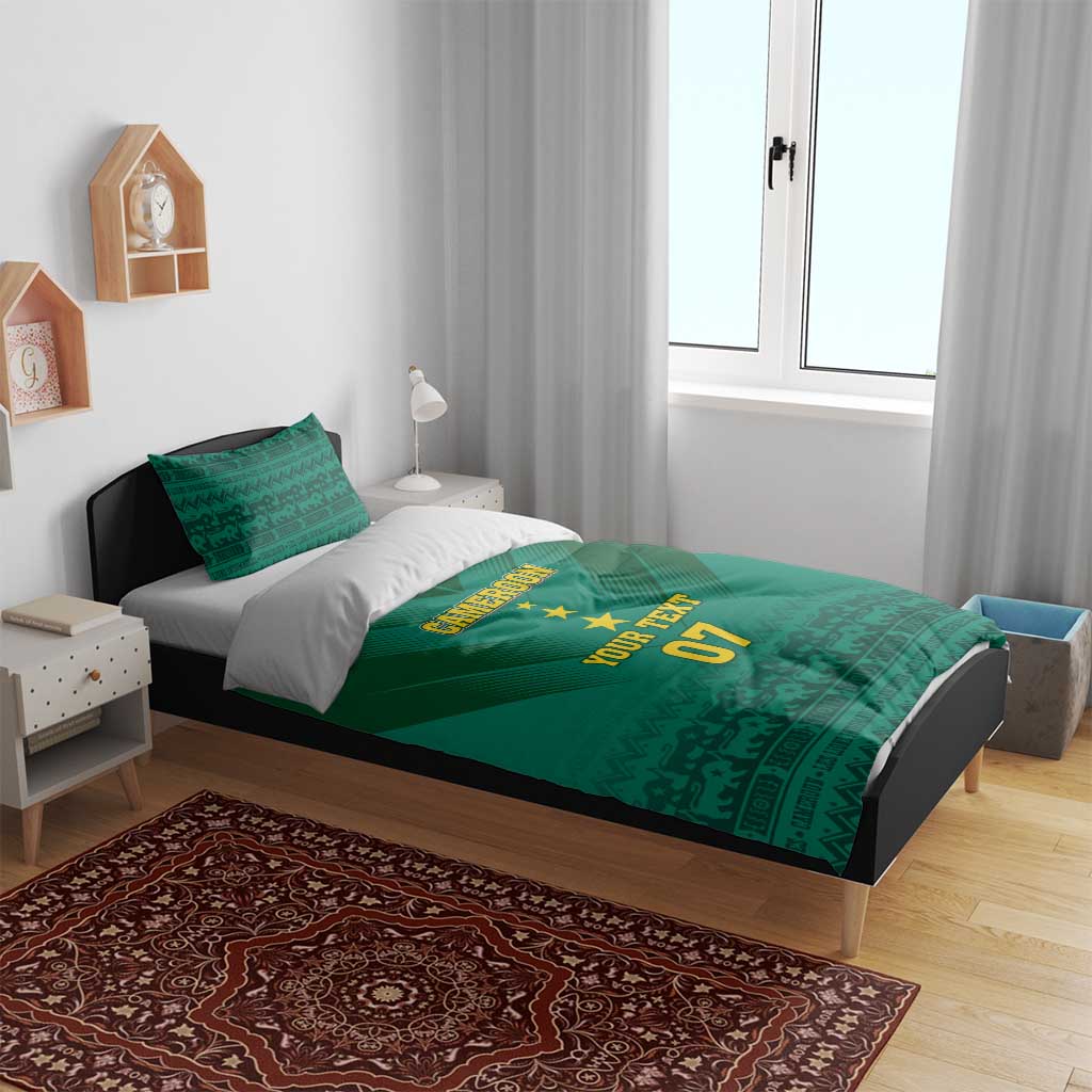 Custom Cameroon Football Bedding Set Nations Cup 2024 Les Lions Indomptables LT7
