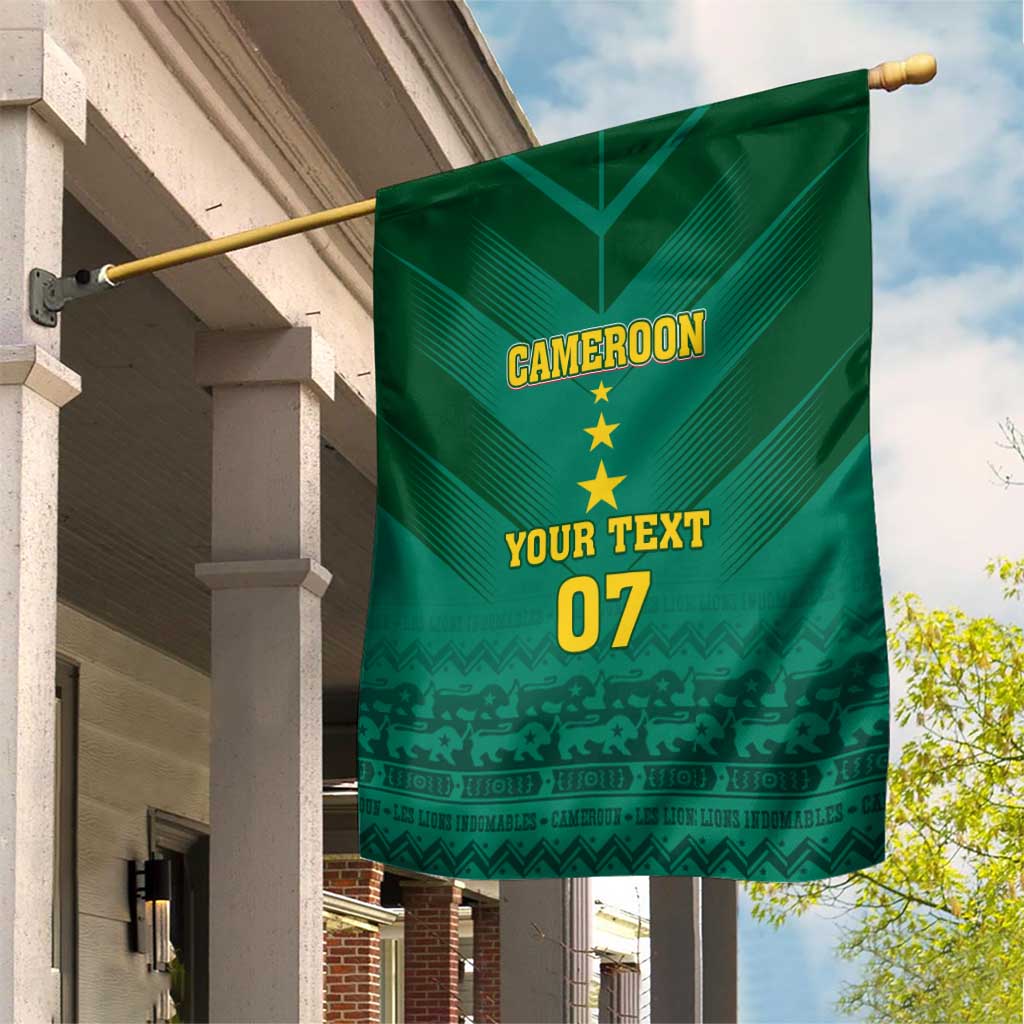 Custom Cameroon Football Garden Flag Nations Cup 2024 Les Lions Indomptables LT7