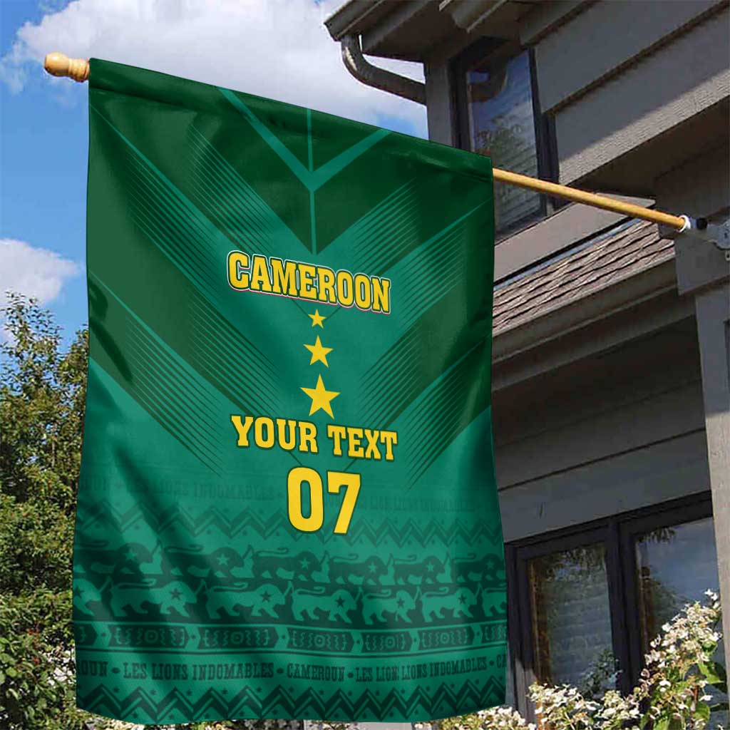 Custom Cameroon Football Garden Flag Nations Cup 2024 Les Lions Indomptables LT7