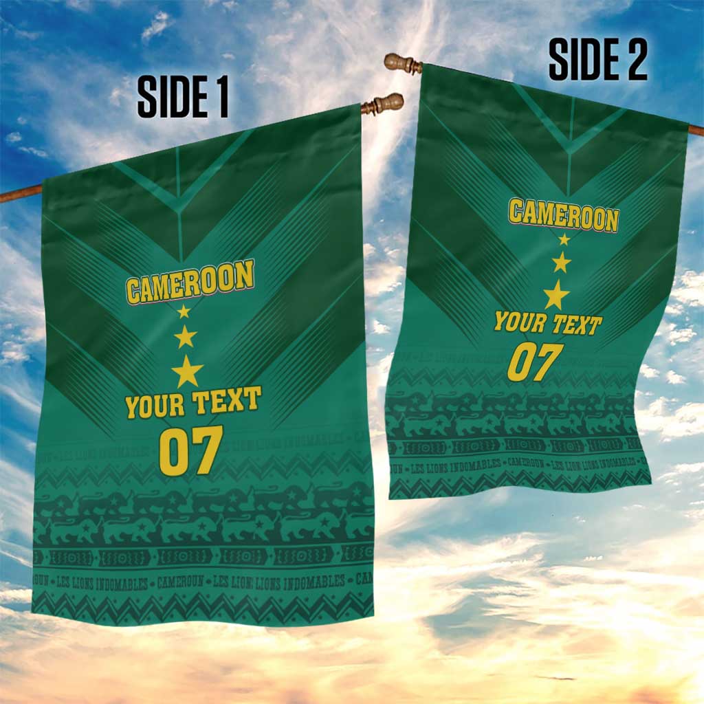 Custom Cameroon Football Garden Flag Nations Cup 2024 Les Lions Indomptables LT7